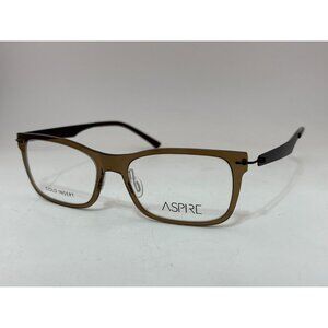 ASPIRE Cold Insert - 53mm Connected Brown Clear Rectangle Eyeglass Frames